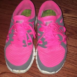 Pink/gray Nikes